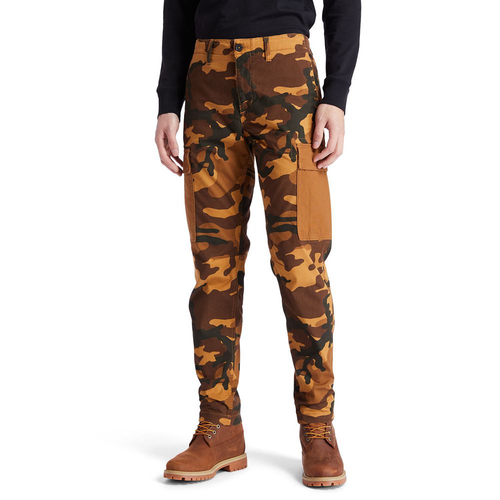 Pantaloni Timberland Barbati Maro - Lovell Lake Slim Tapered Camo Cargo - Romania - ETSIFZ674